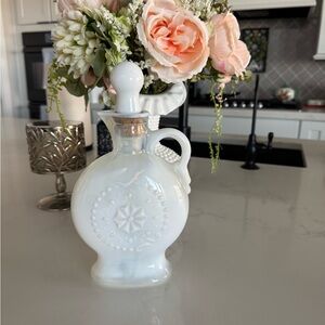 Vintage Milk glass decanter